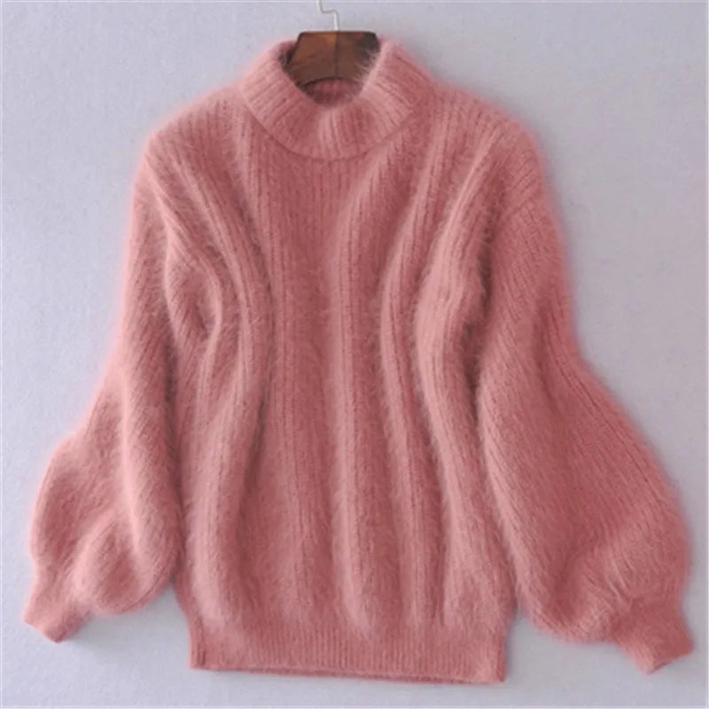 Brenda – Retro Pullover im Angora-Stil