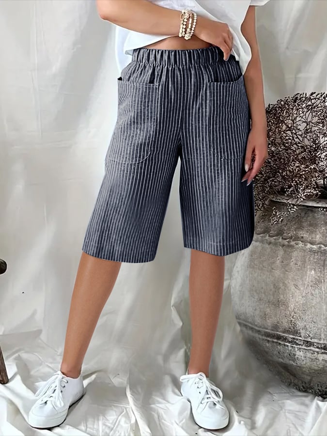 Rena - Bequeme gestreifte Strandshorts für Frauen