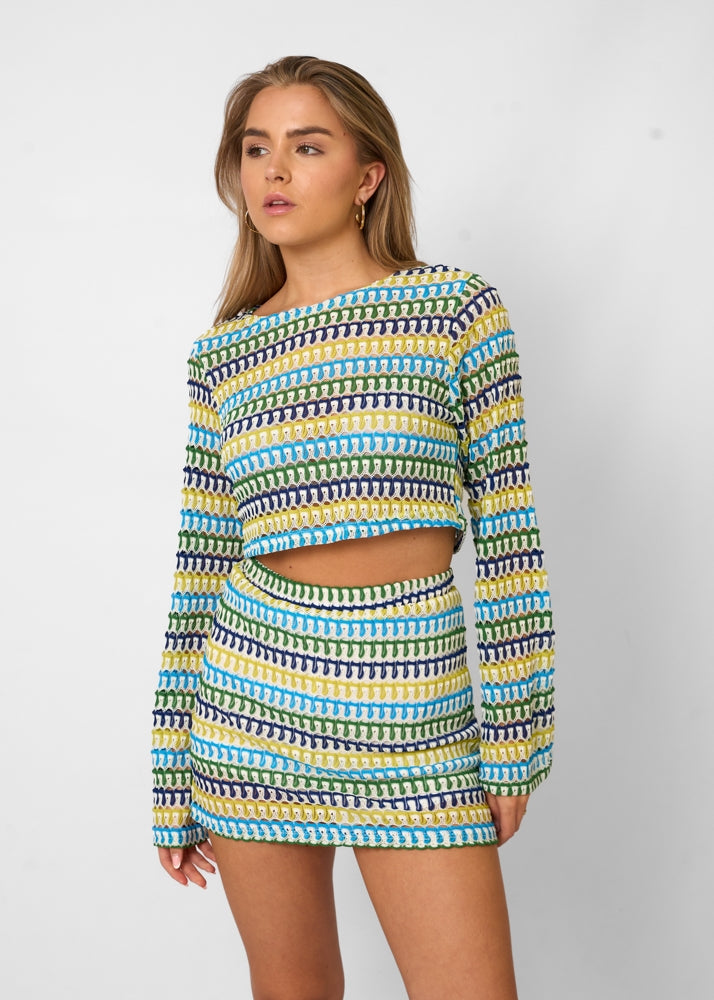 Giada – Ensemble Crop Top und Minirock