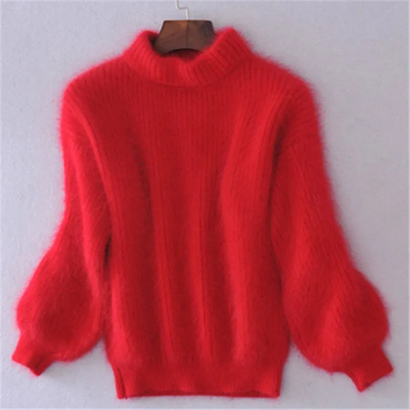 Brenda – Retro Pullover im Angora-Stil