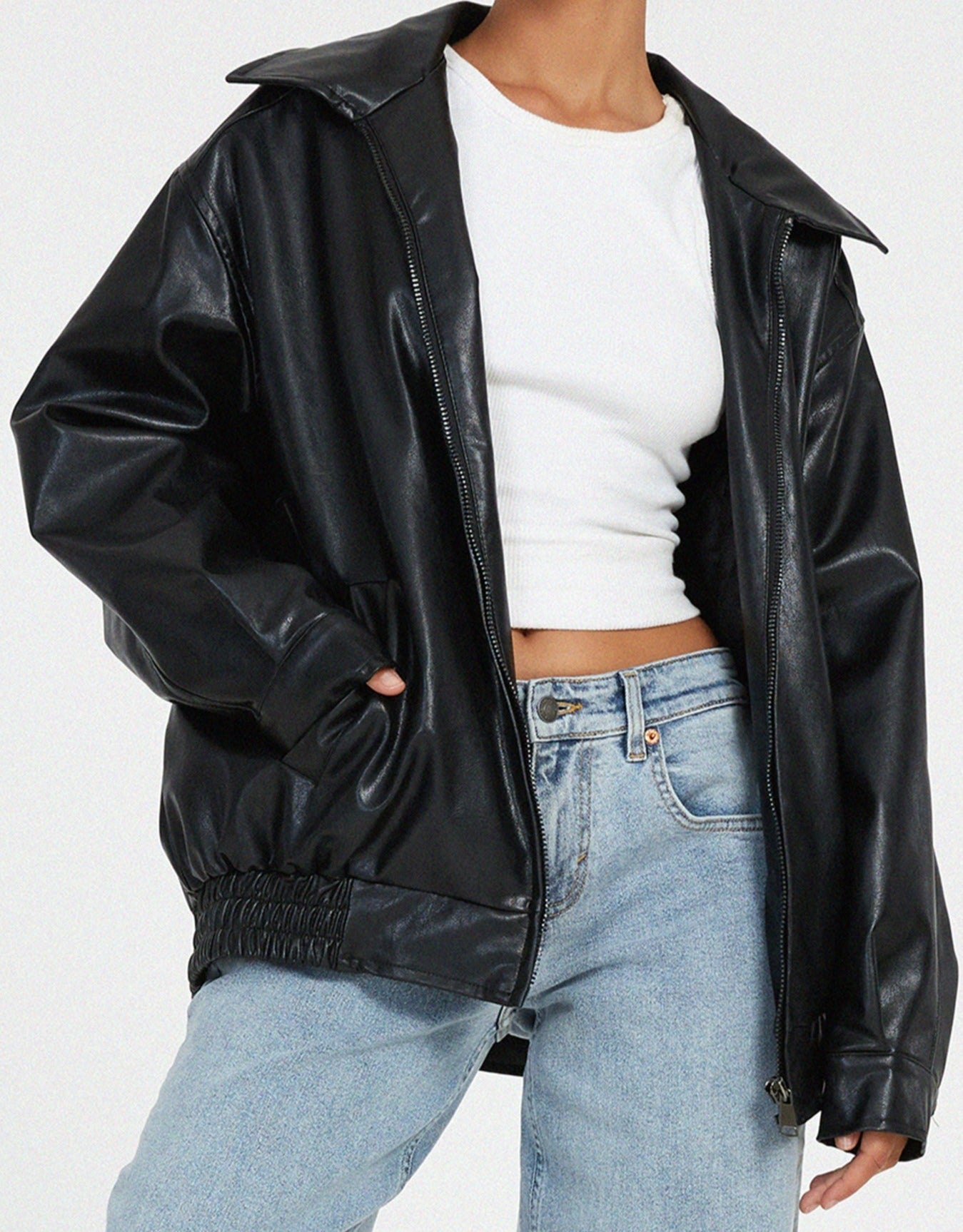 Anouk – Weite Damen-Lederjacke