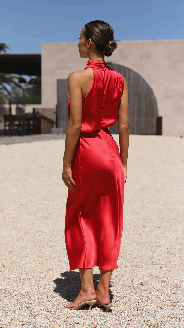 Nancy - Glänzendes, langes Damenkleid