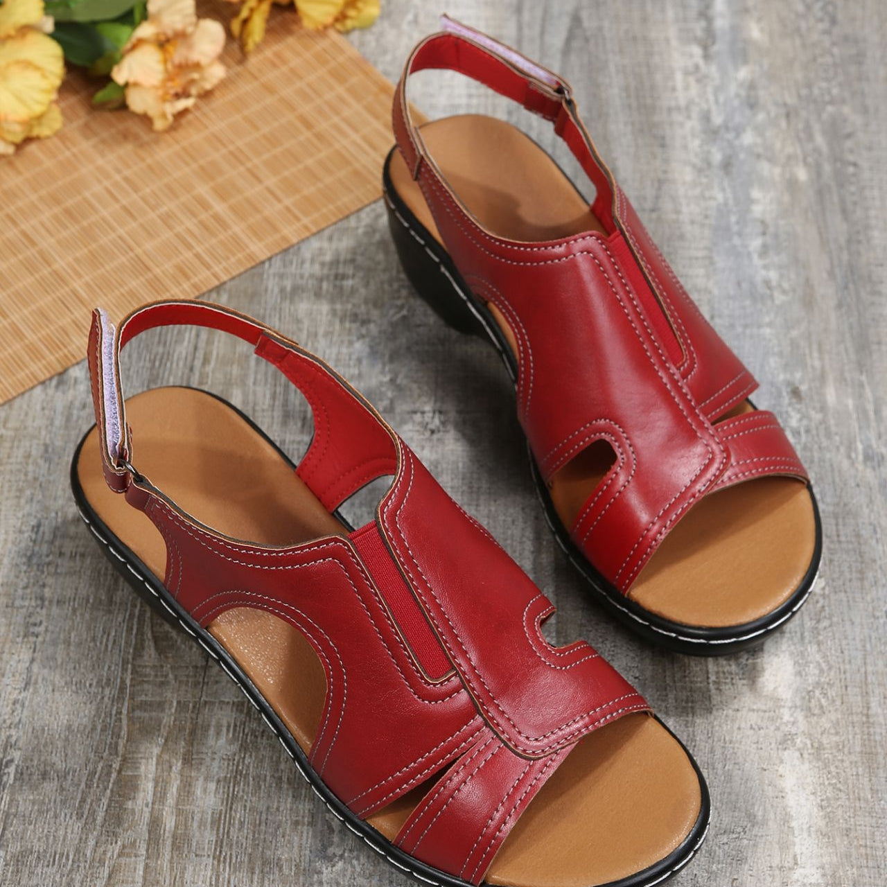Duana - Bequeme Damen-Sandalen mit Luftpolster-Absatz