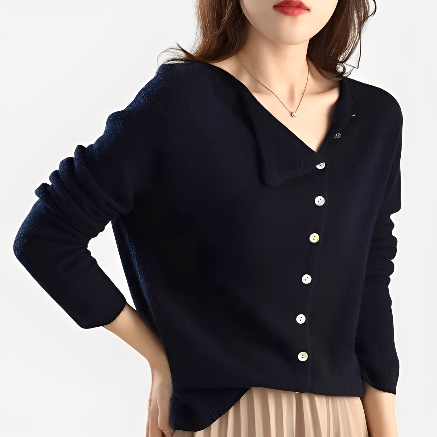 Daria - Elegant, warm single-breasted cardigan for women