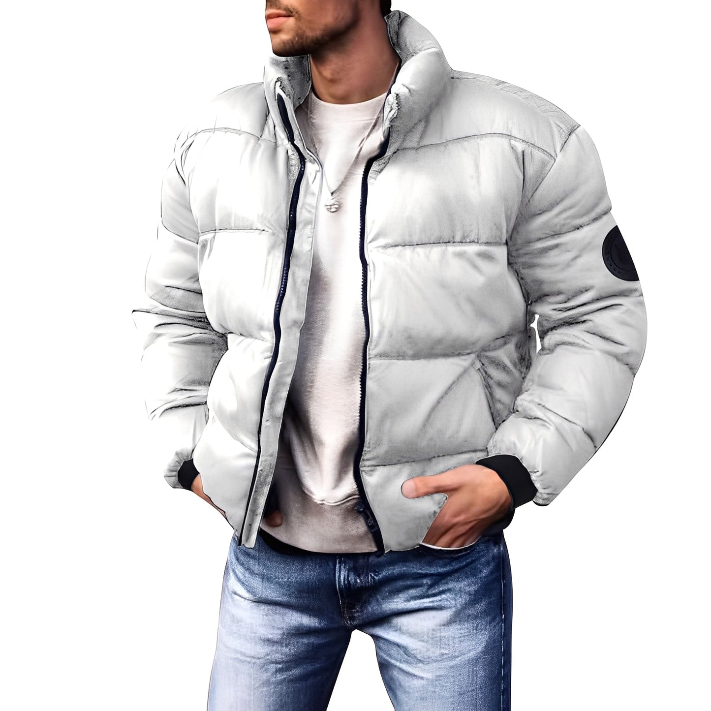 Keaton - Elegante, gefütterte Herrendaunenjacke