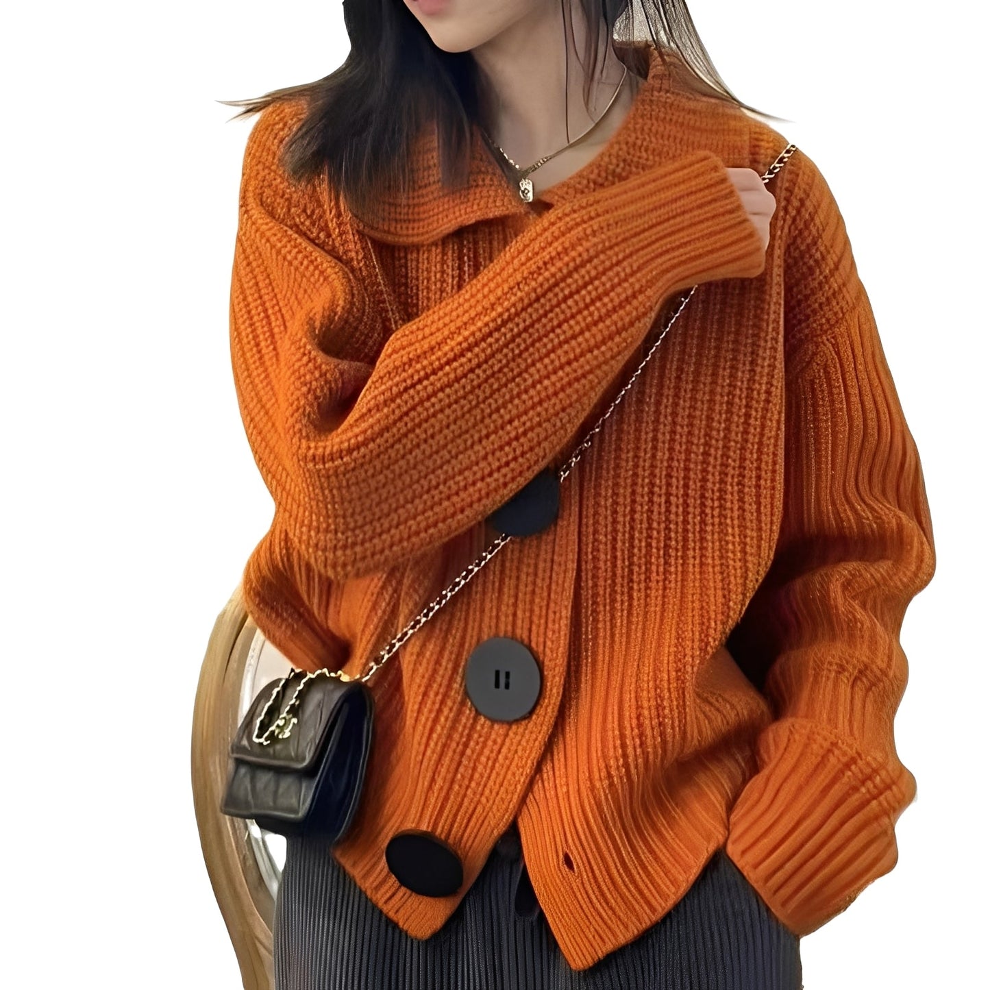 Alexus - Bequeme Damen-Strickjacke mit Knöpfen