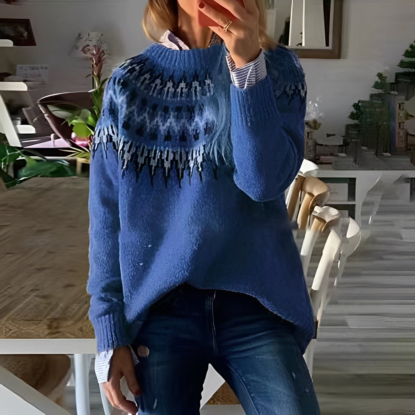 Margery - Klassischer warmer Damen-Pullover aus Wolle