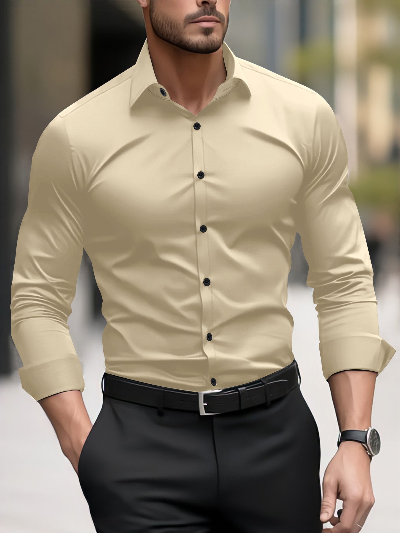 Thomas - Freizeit-Herrenshirt mit Kragen