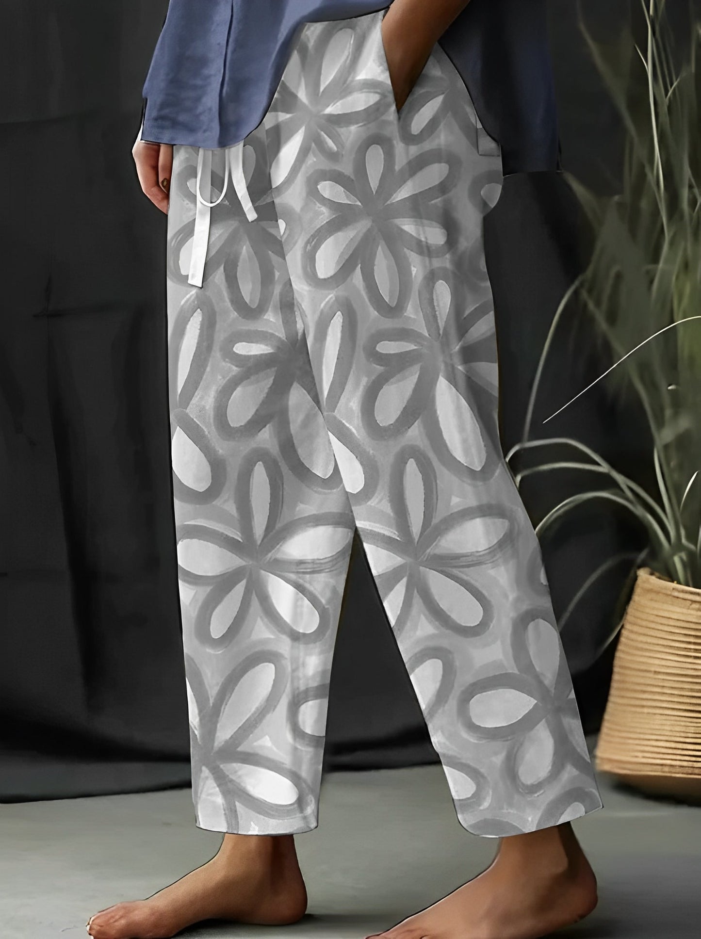 Braelyn - Bequeme, lässige Blumenhose für Damen