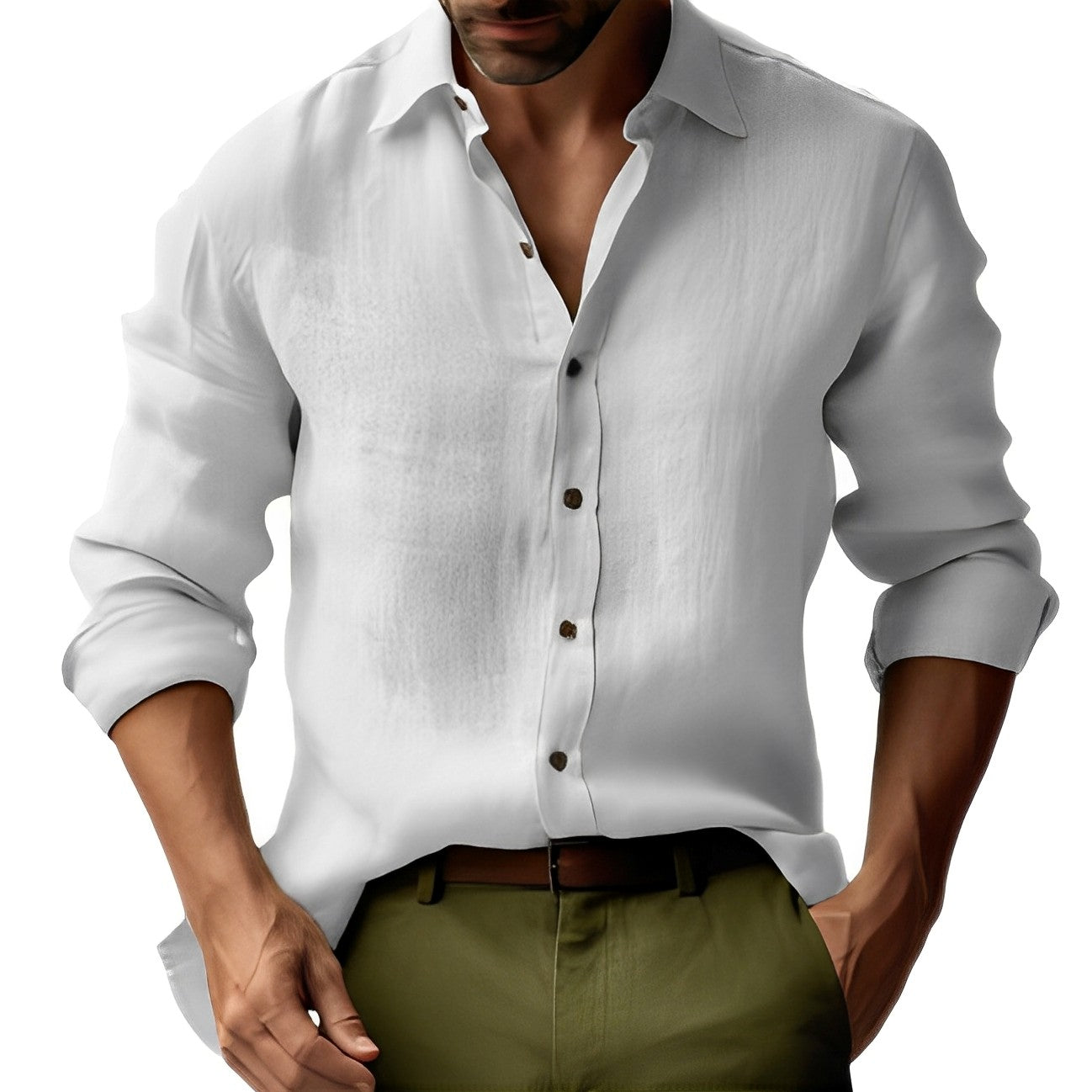 Emile - Einfaches, klassisches Leinenhemd für Männer