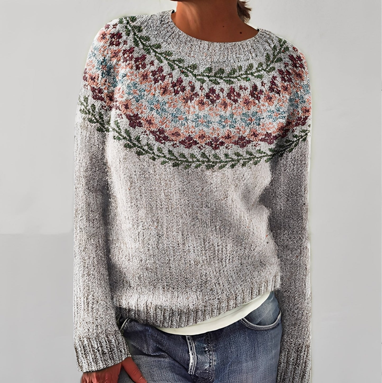 Heather - Klassischer Damenpullover mit Muster