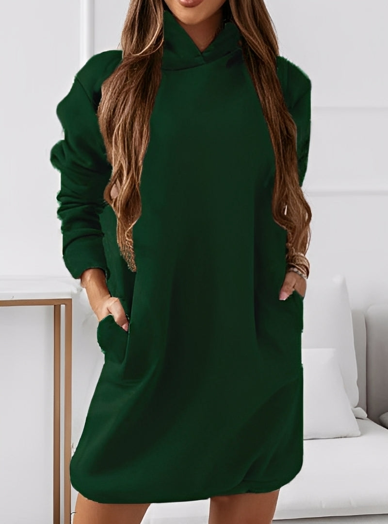 Michaela - Elegantes, kurzes Damenkleid mit Kapuze