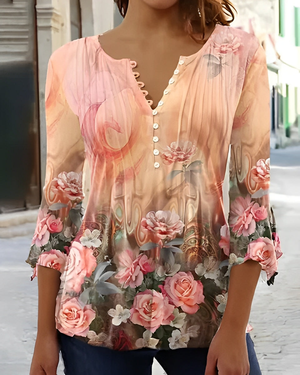 Eloise - Schickes Damenoberteil mit Blumendesign