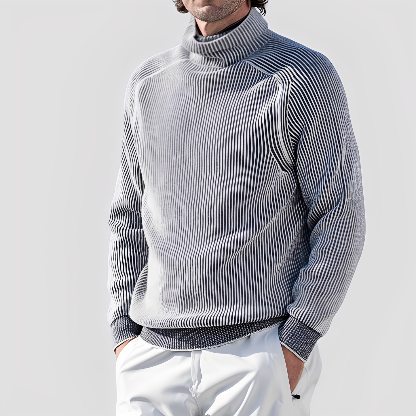 Chadwick - Eleganter, warmer Rollkragenpullover für Herren aus Wolle