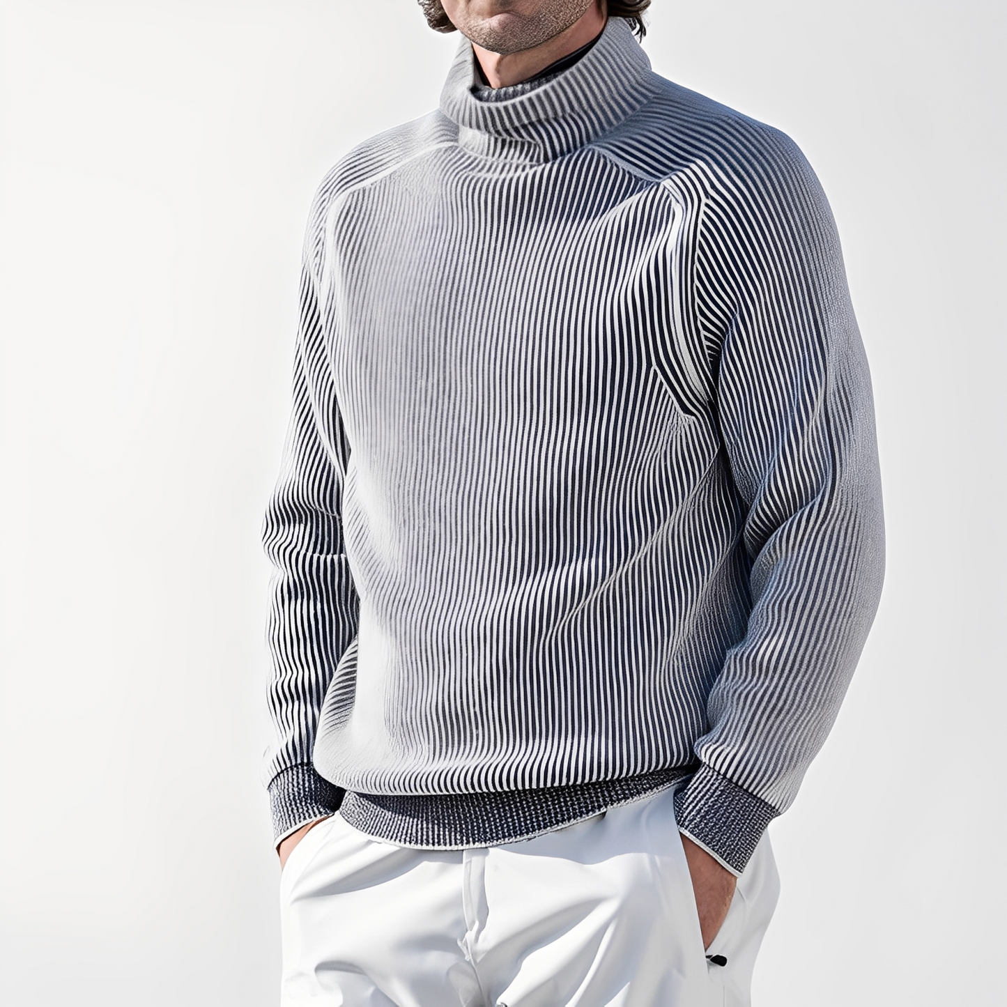 Jarrett - Herrenpullover aus Kaschmir mit hohem Kragen