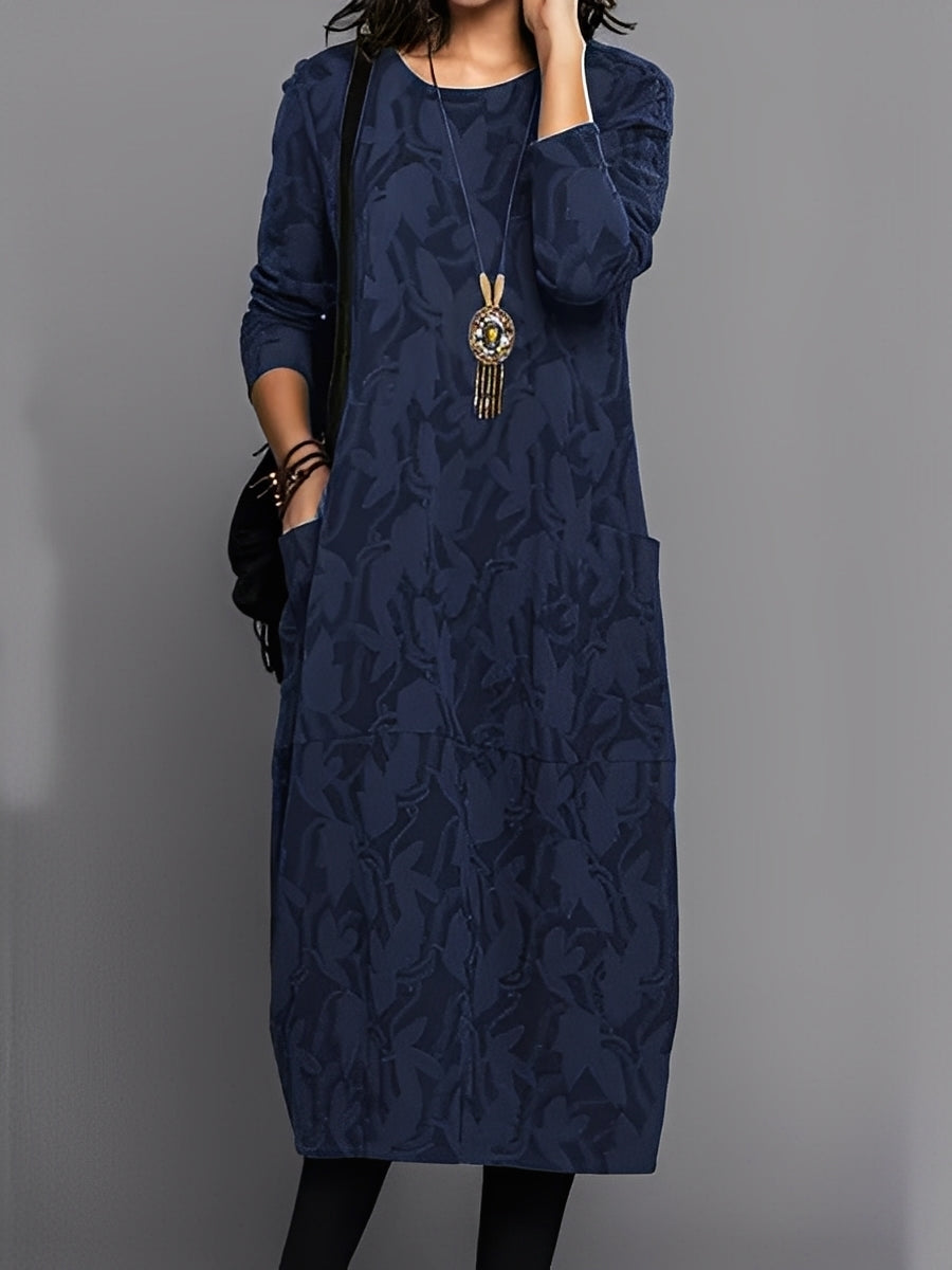 Kadence - Elegantes Damenkleid mit langen Ärmeln und Design