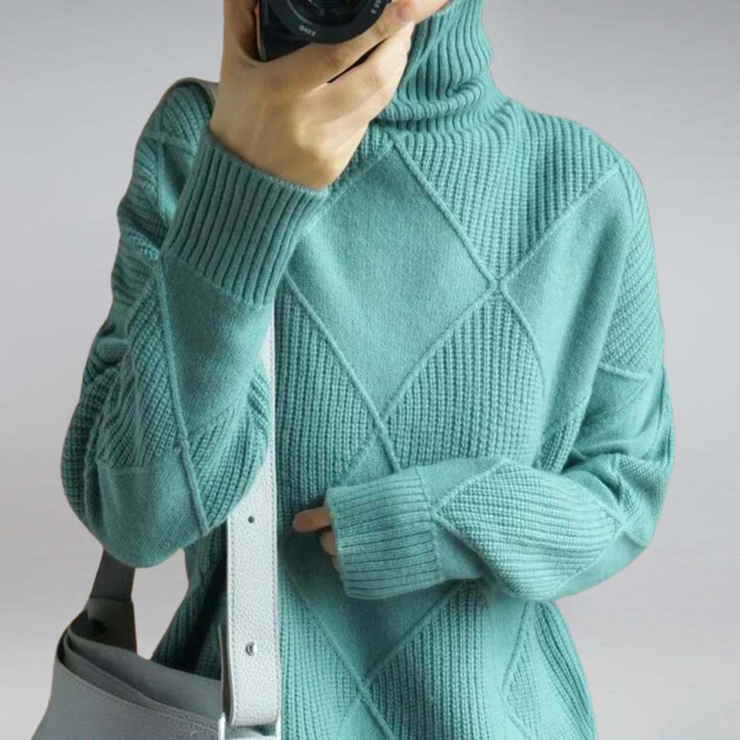 Camille – Damen-Kaschmirpullover mit Rollkragen