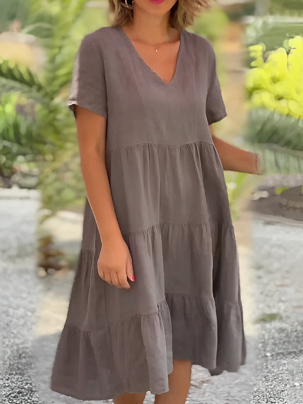 Ethelinda - Weit geschnittenes Kleid für Damen