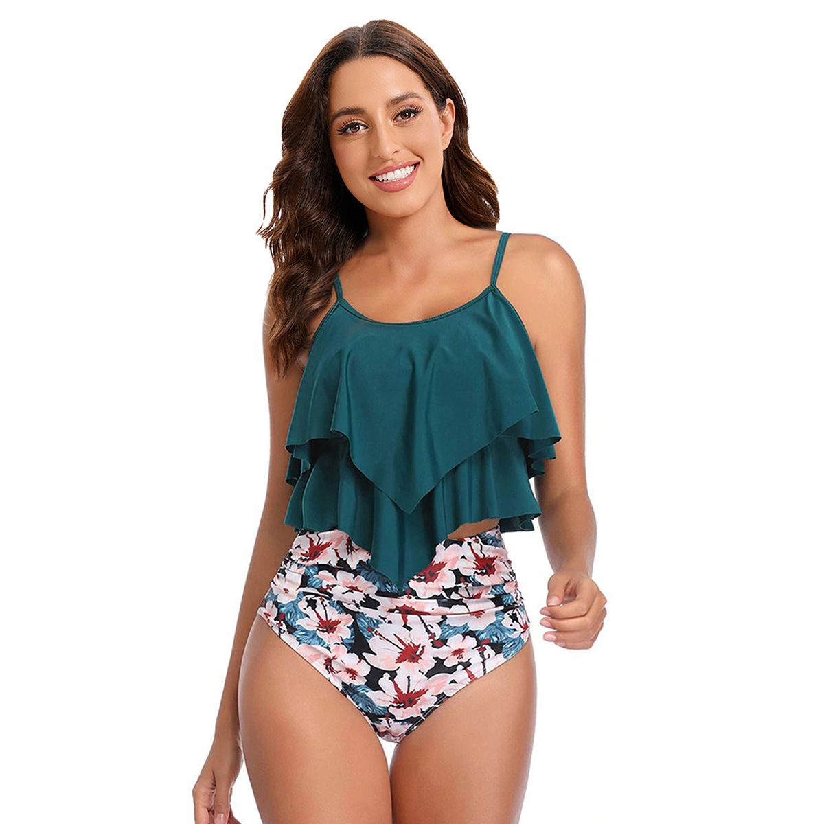Haylie - Damen-Tankini-Set mit Rüschentop