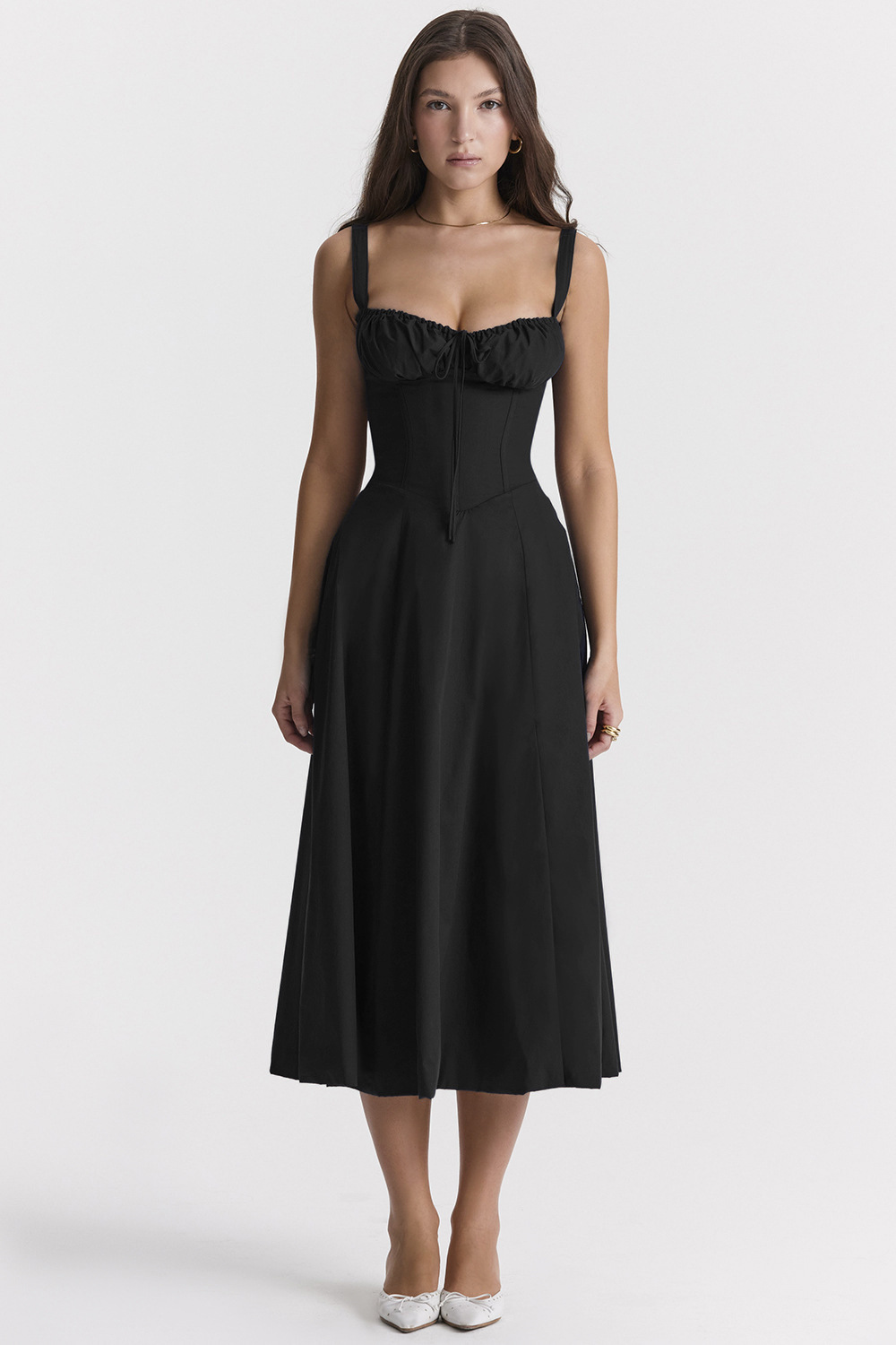 Jacqueline - Elegantes mittellanges Korsettkleid für Damen