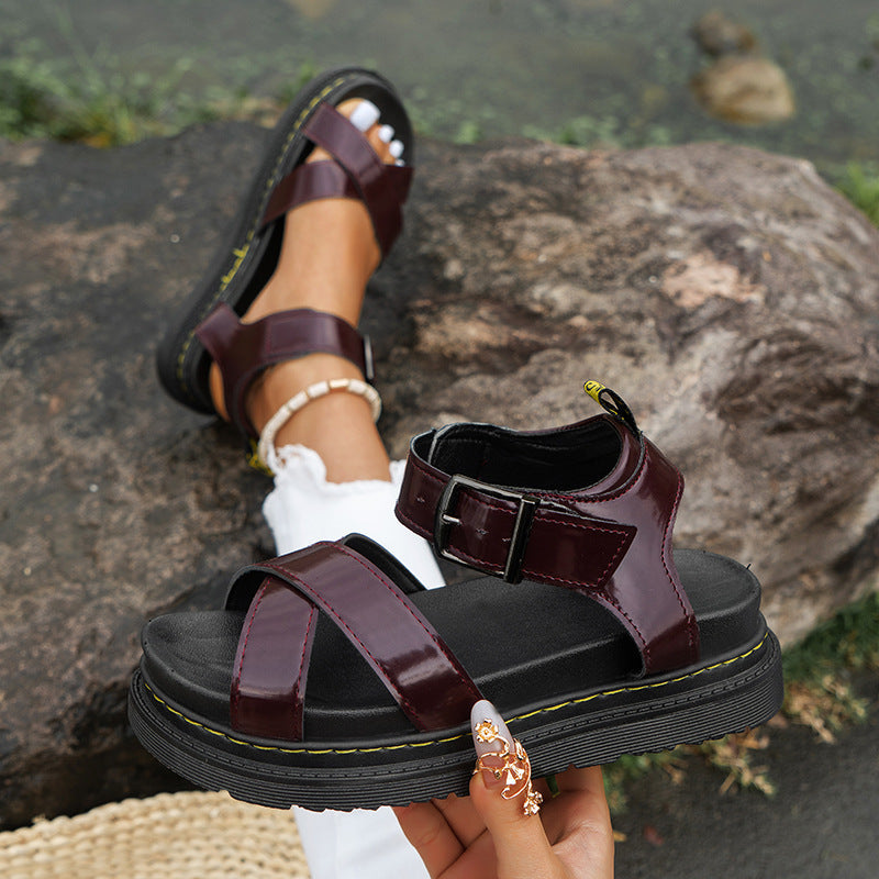 Laurelle - Modische römische Sportsandalen mit Schnalle für Damen