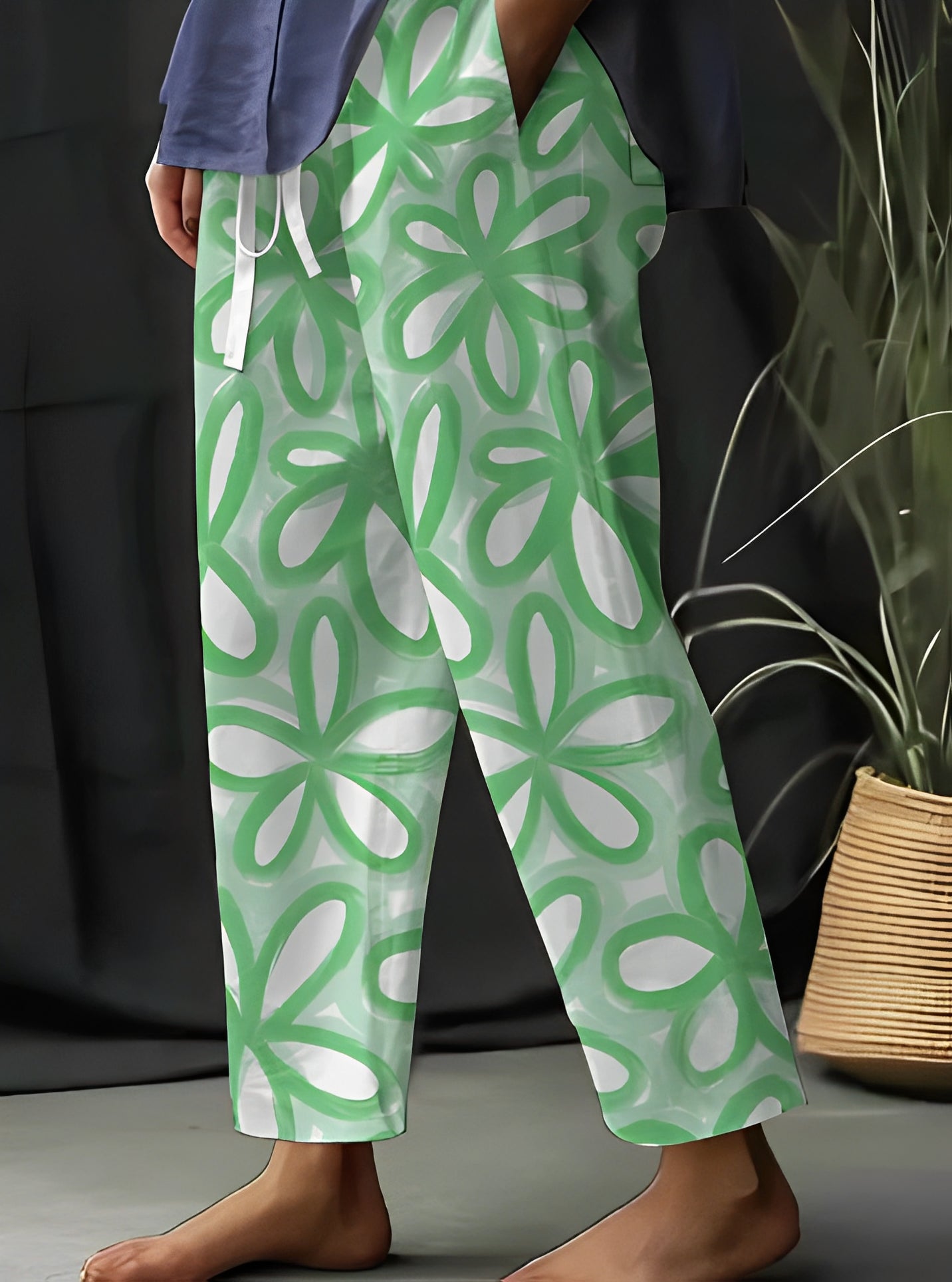 Braelyn - Bequeme, lässige Blumenhose für Damen