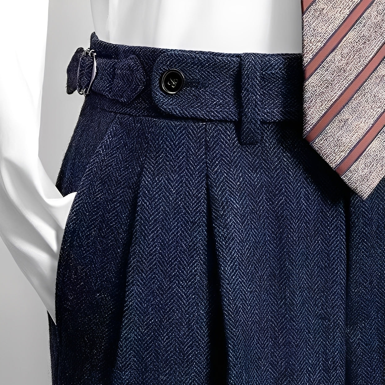 Osbert - Bequeme Tweed-Wollhose für Männer