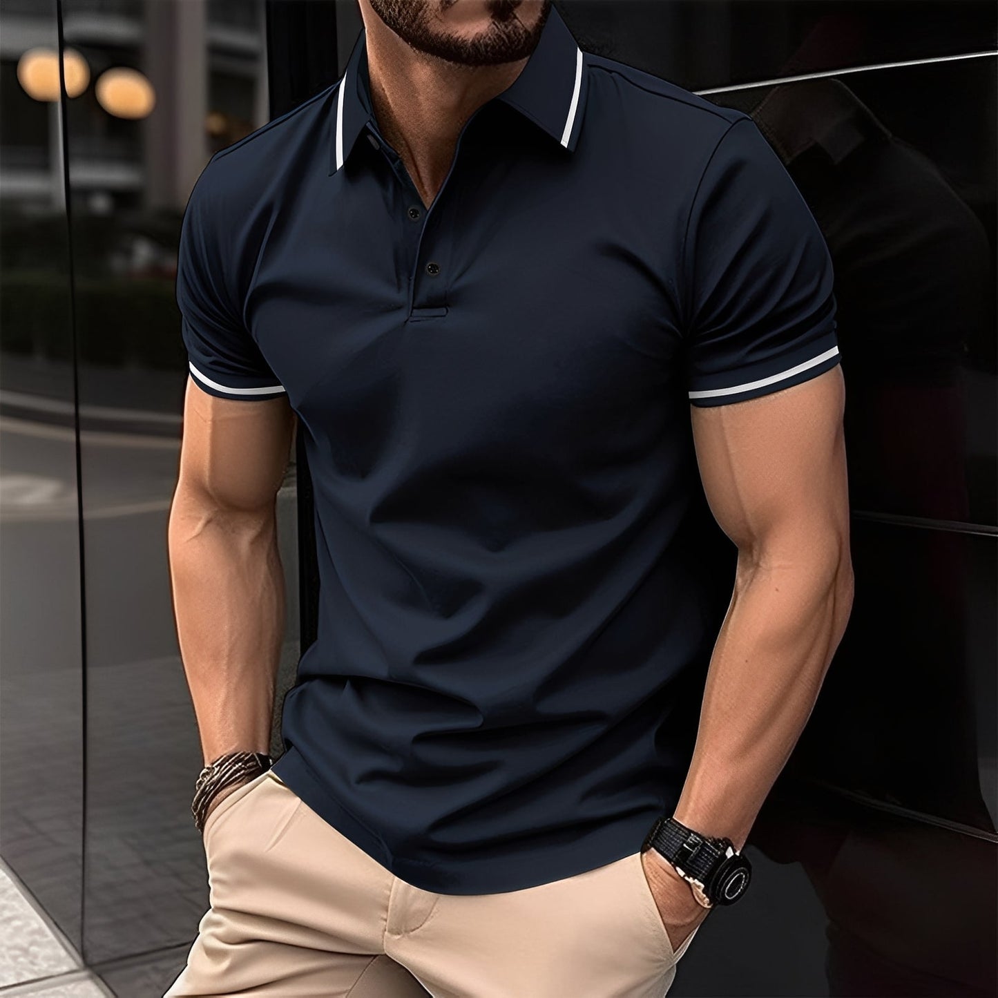 Mervyn - Bequemes, kurzärmeliges Herren-Sport-Poloshirt