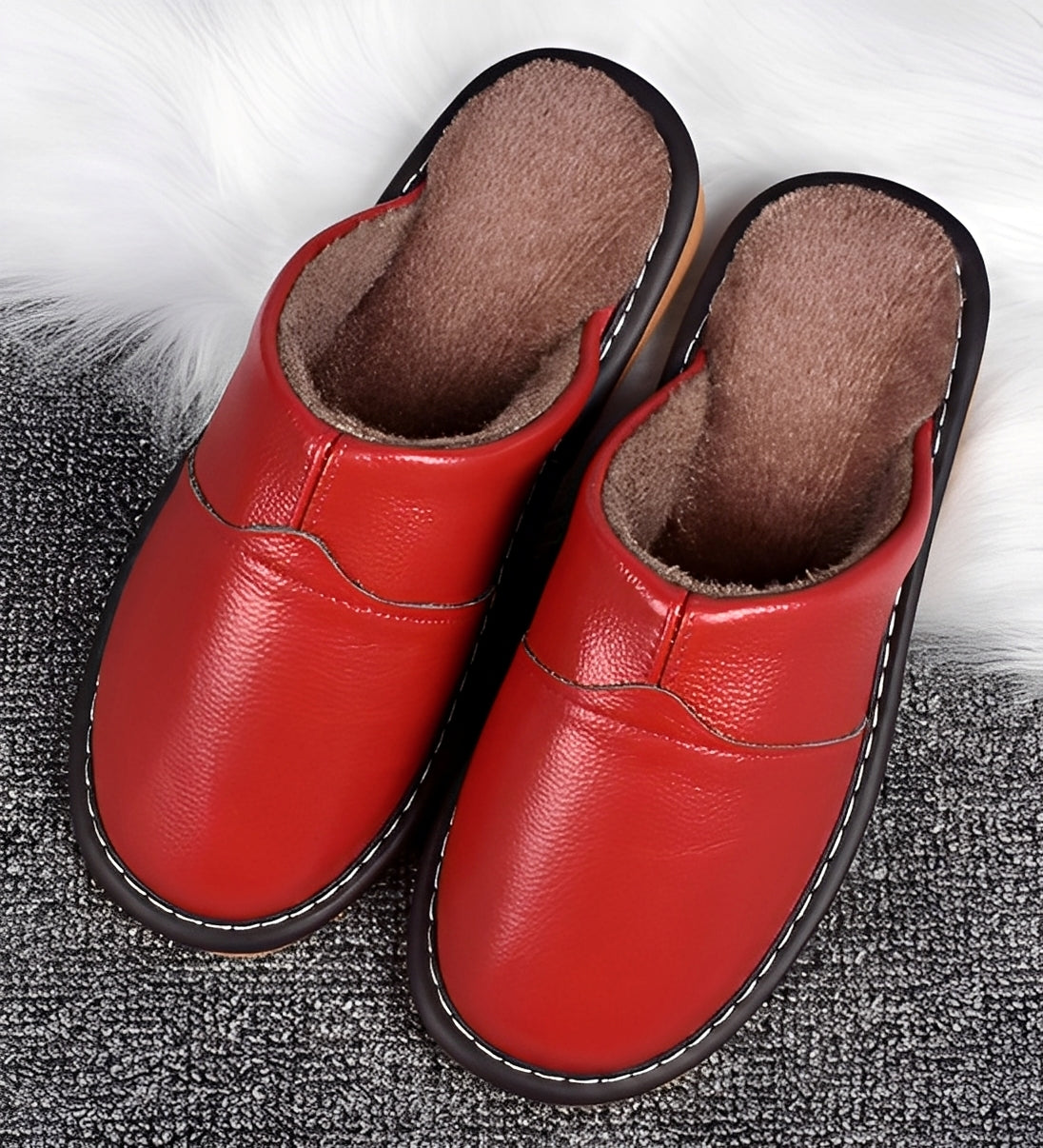 Jasper - pantofole da uomo con design morbido e foderato in pelliccia