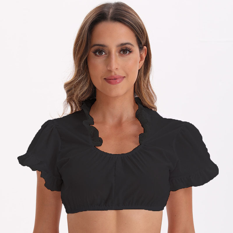 Leyla - Oktoberfest-Bluse mit kurzen Ärmeln für Frauen