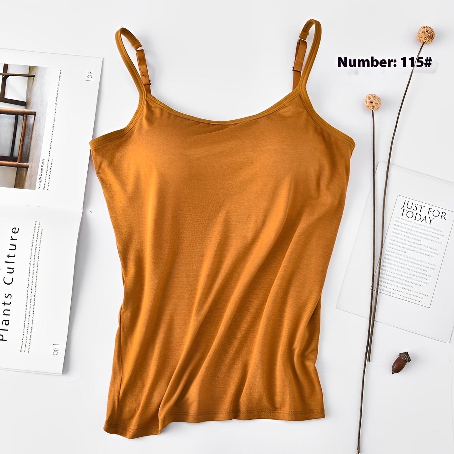 Elfrieda - Luftiges, angenehmes Top mit integriertem BH für Damen