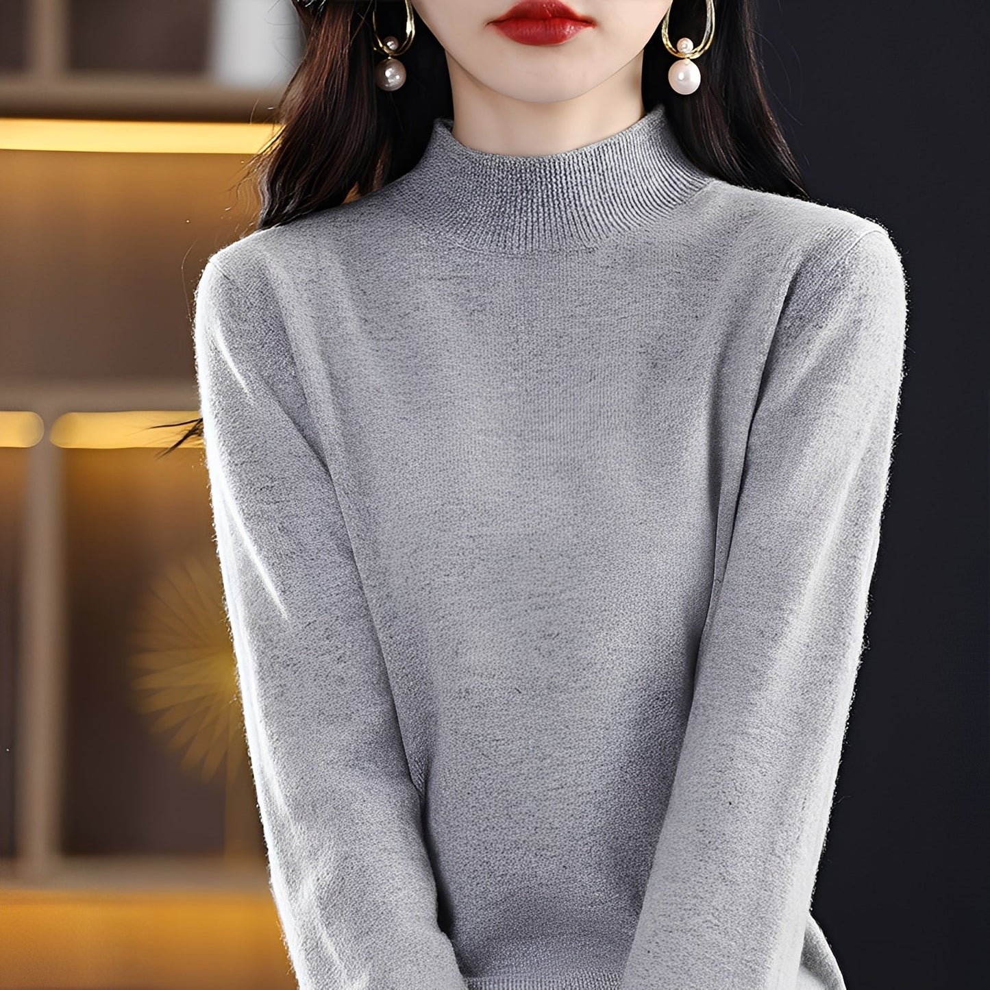 Natille - Angenehmer Damenpullover aus Kaschmir und Wolle