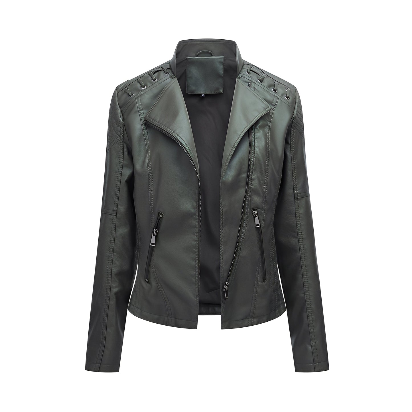 Narelle - Elegante, schmale kurze Damenlederjacke