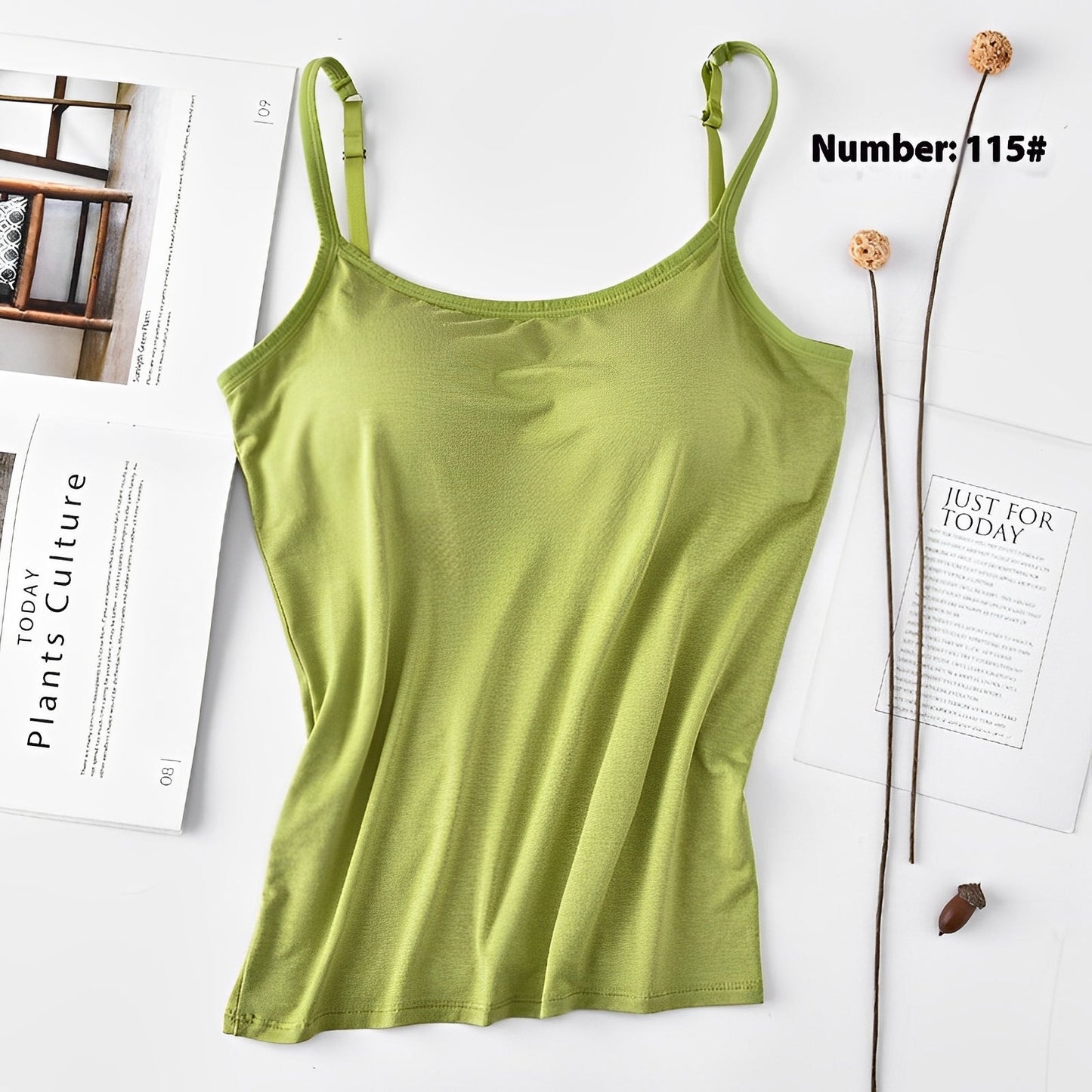 Elfrieda - Luftiges, angenehmes Top mit integriertem BH für Damen
