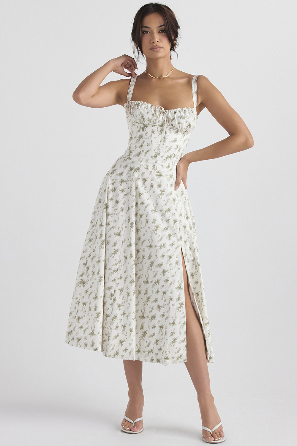 Jacqueline - Elegantes mittellanges Korsettkleid für Damen