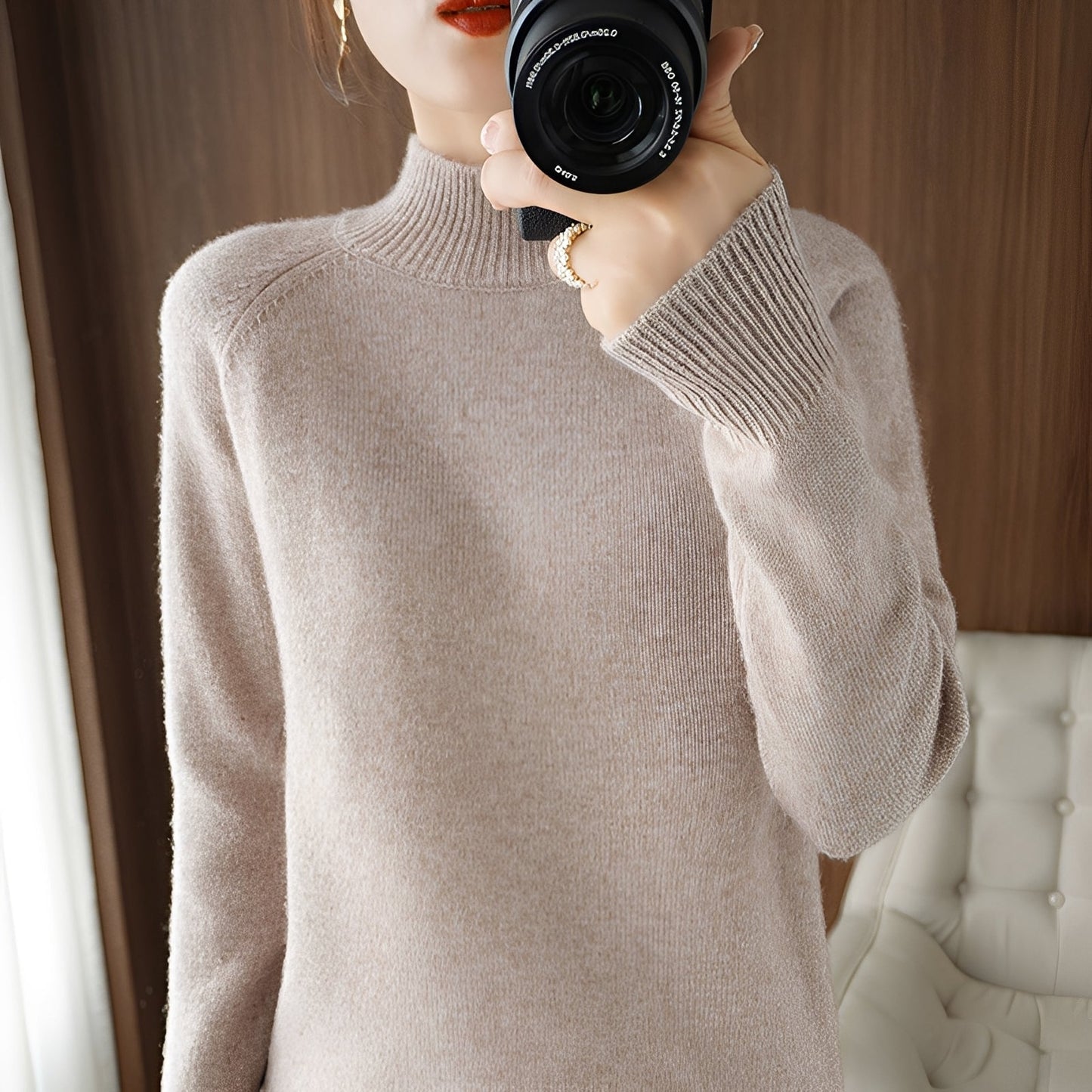 Ulyssa - Schicker Frauen-Kaschmir-Rollkragenpullover