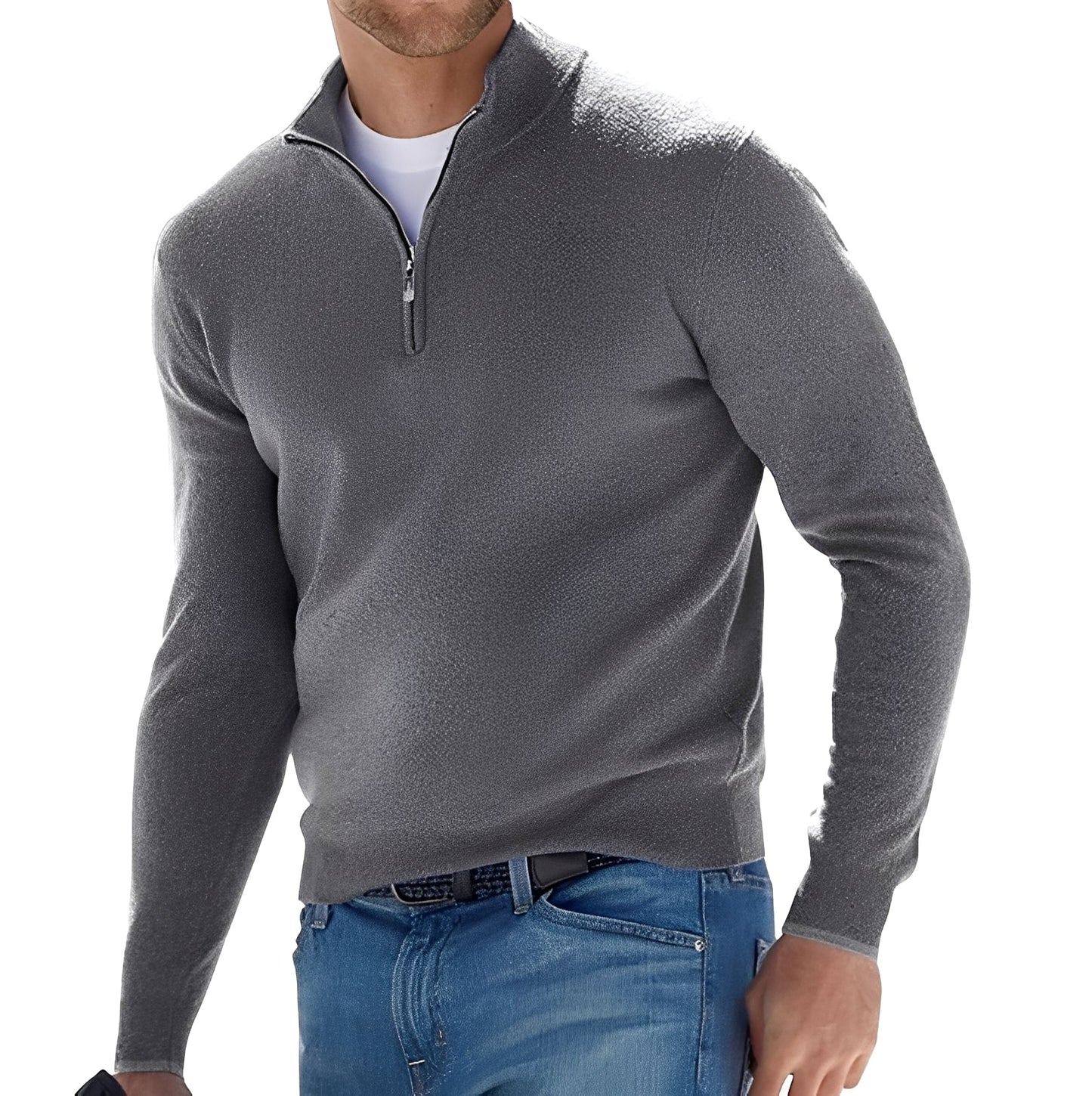 Rufus - Leichte Herrenjacke mit Reißverschluss und hohem Kragen