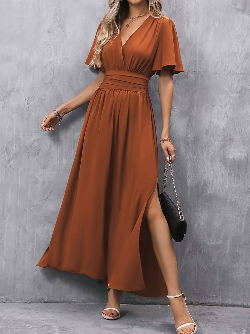 Juliette – Damenkleid mit Rüschkragen und Faltenbund