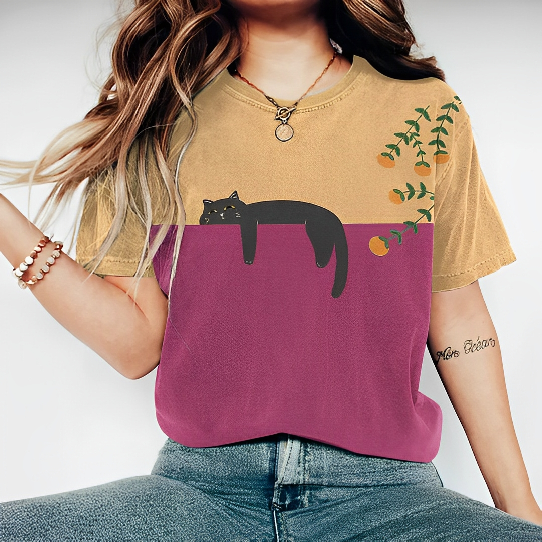Julie - Cooles kreatives Damen-T-Shirt mit Druck