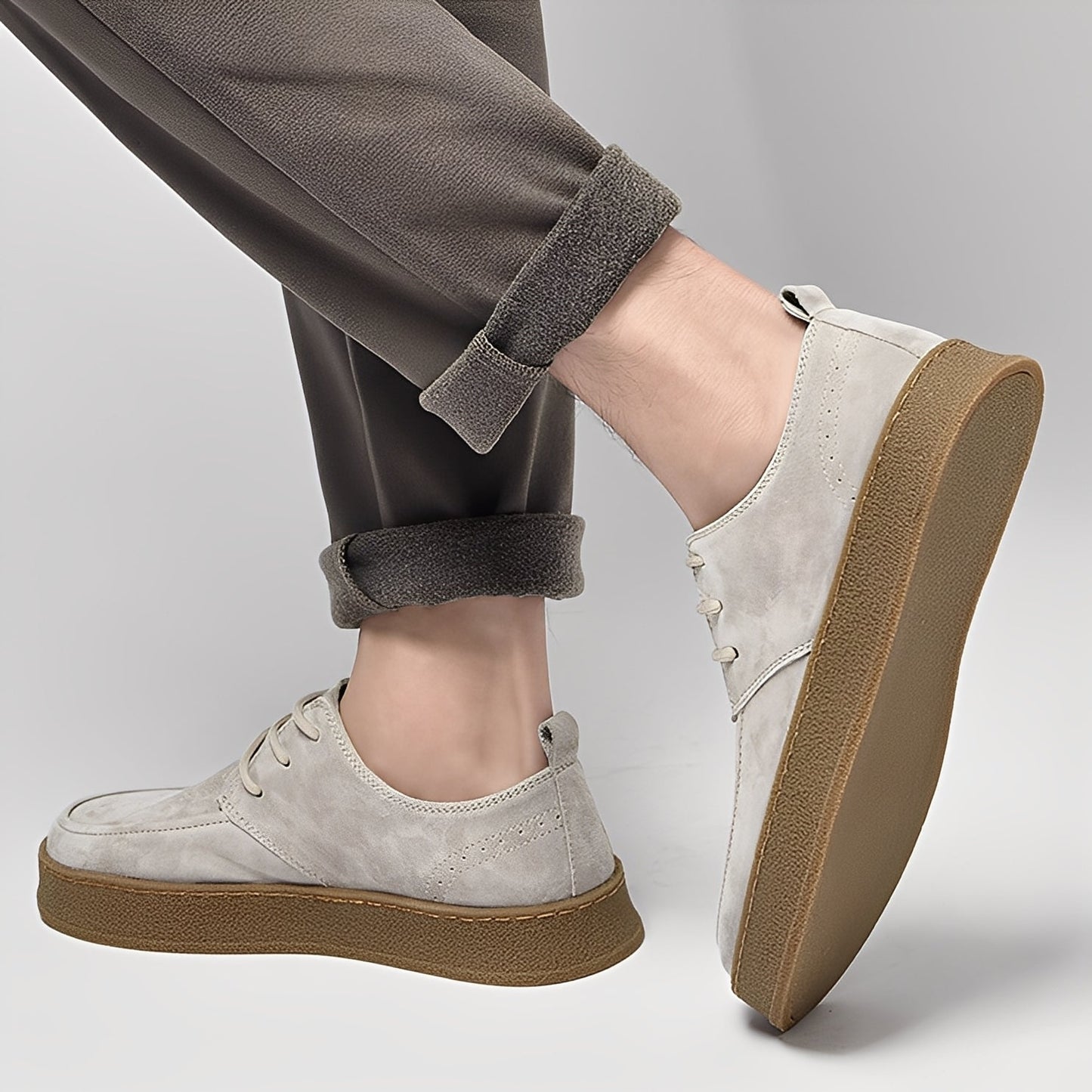 Sylvan - Elegante flache Herrenschuhe aus Wildleder