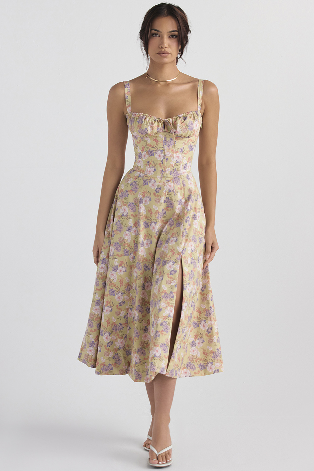 Jacqueline - Elegantes mittellanges Korsettkleid für Damen