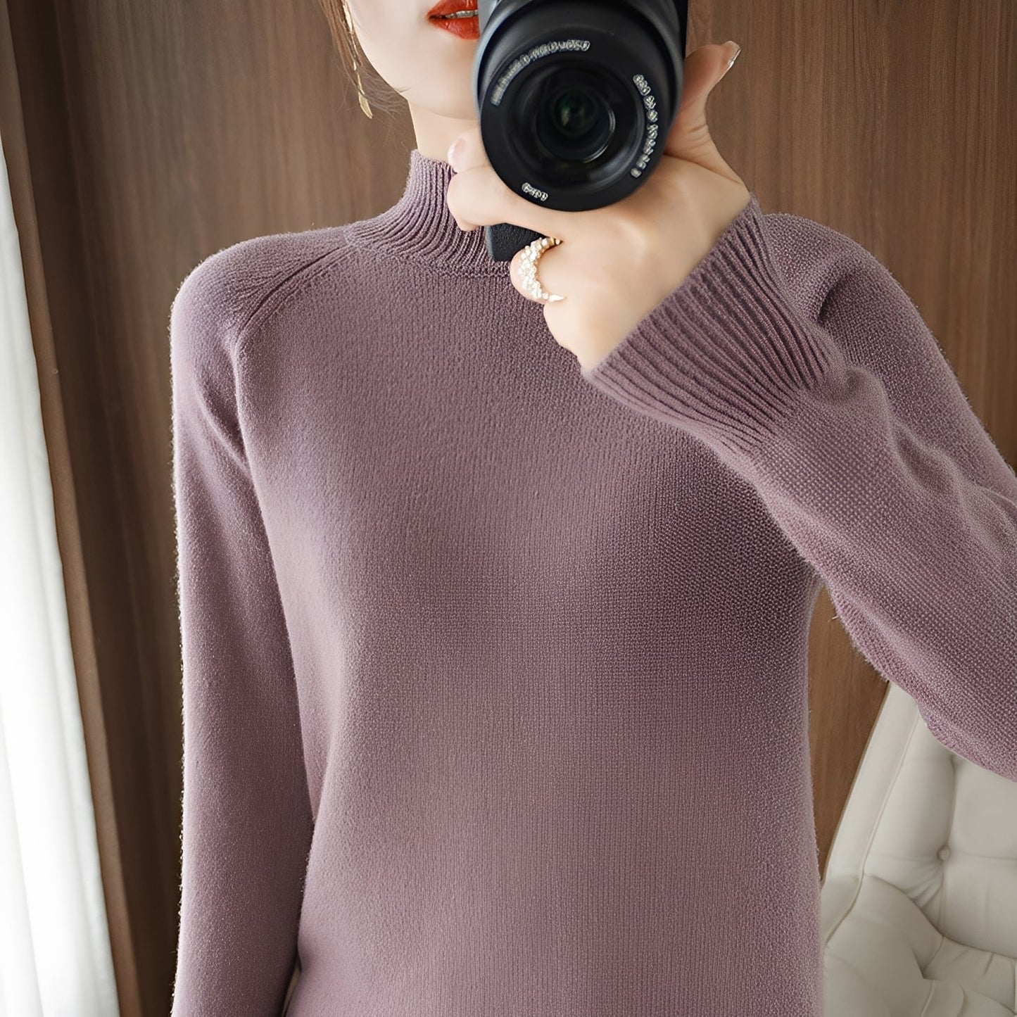 Ulyssa - Schicker Frauen-Kaschmir-Rollkragenpullover