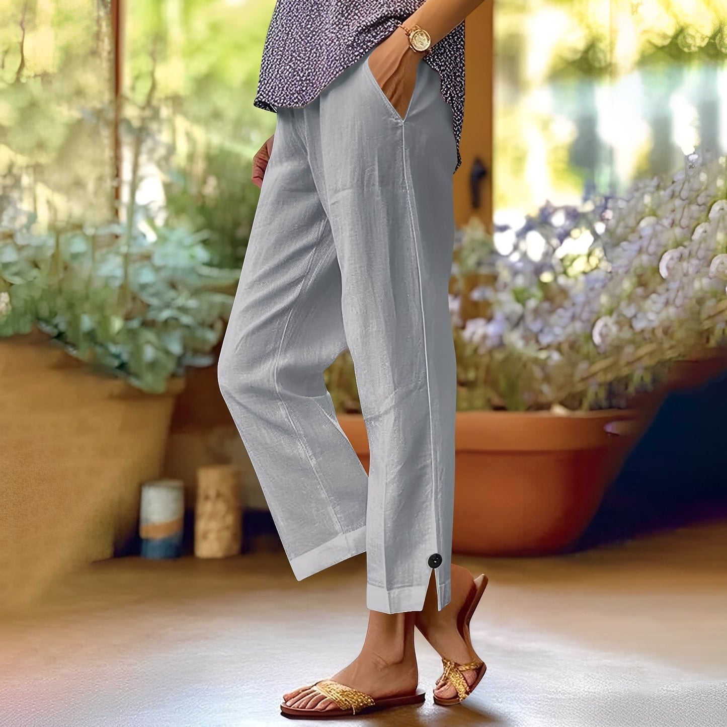 Kassia - Bequeme Sommerhose für Frauen aus Leinen