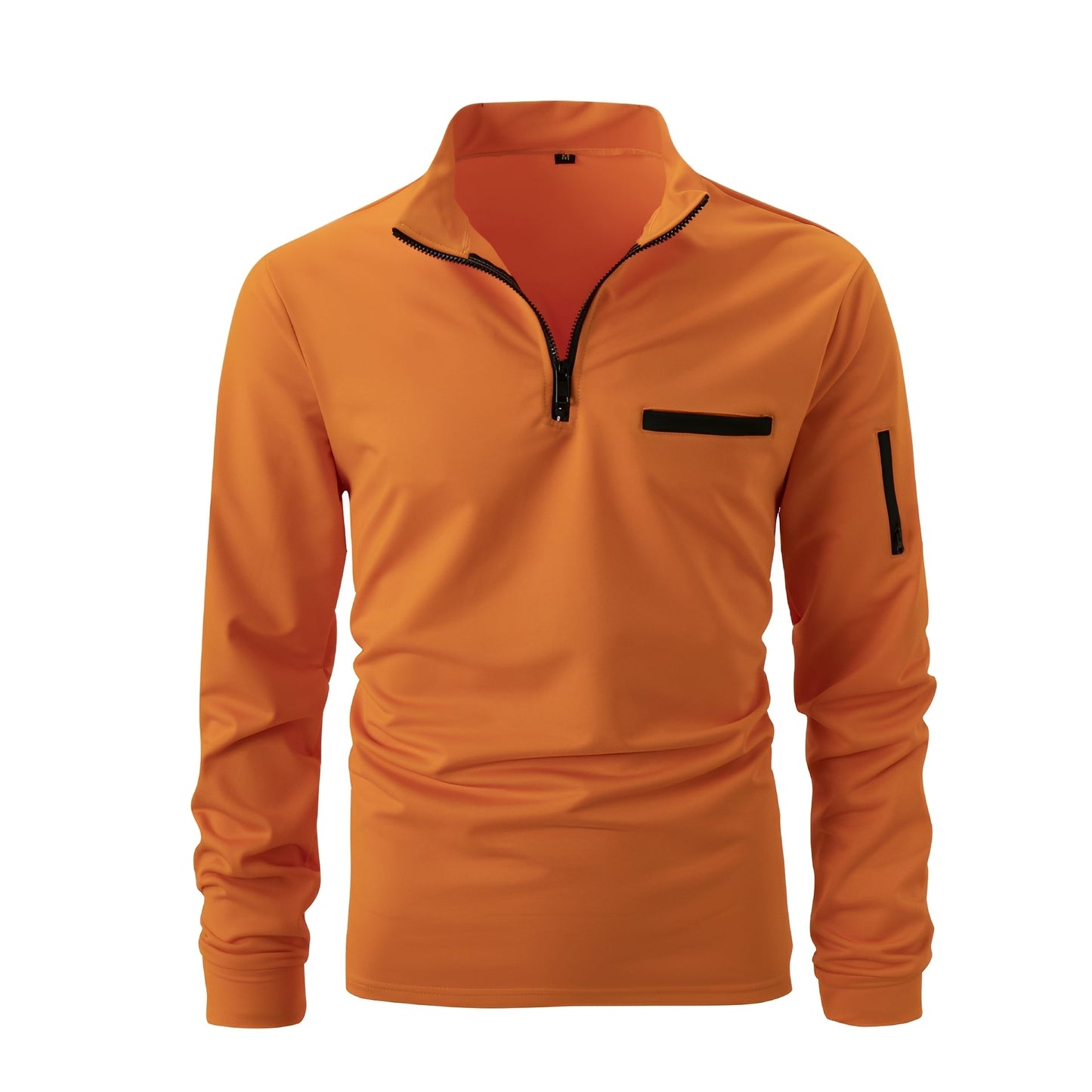 Lucian - Herren-Shirt mit Zipper und Tasche für Alltag