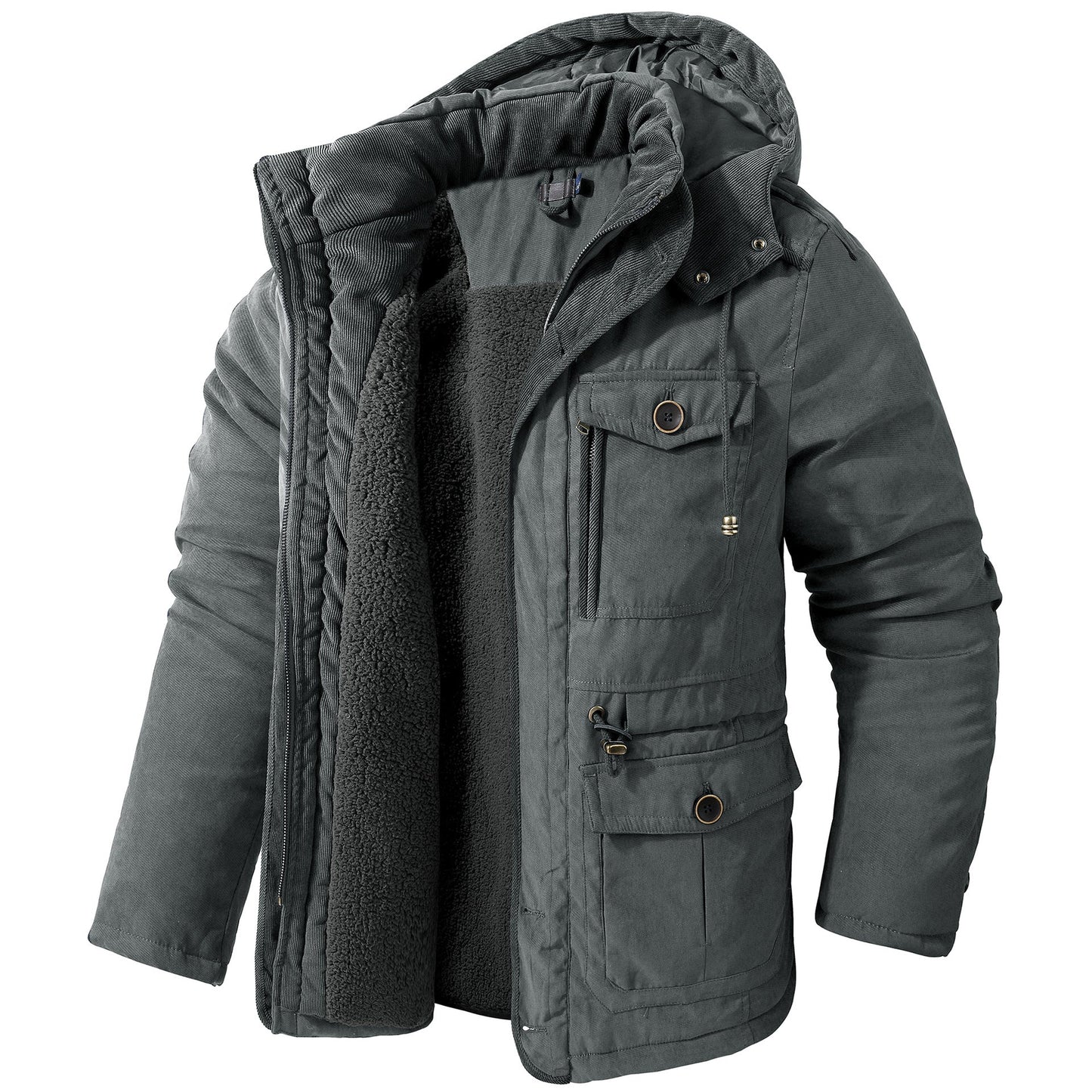 Daren - Kuschelige Herrenjacke mit Kapuze
