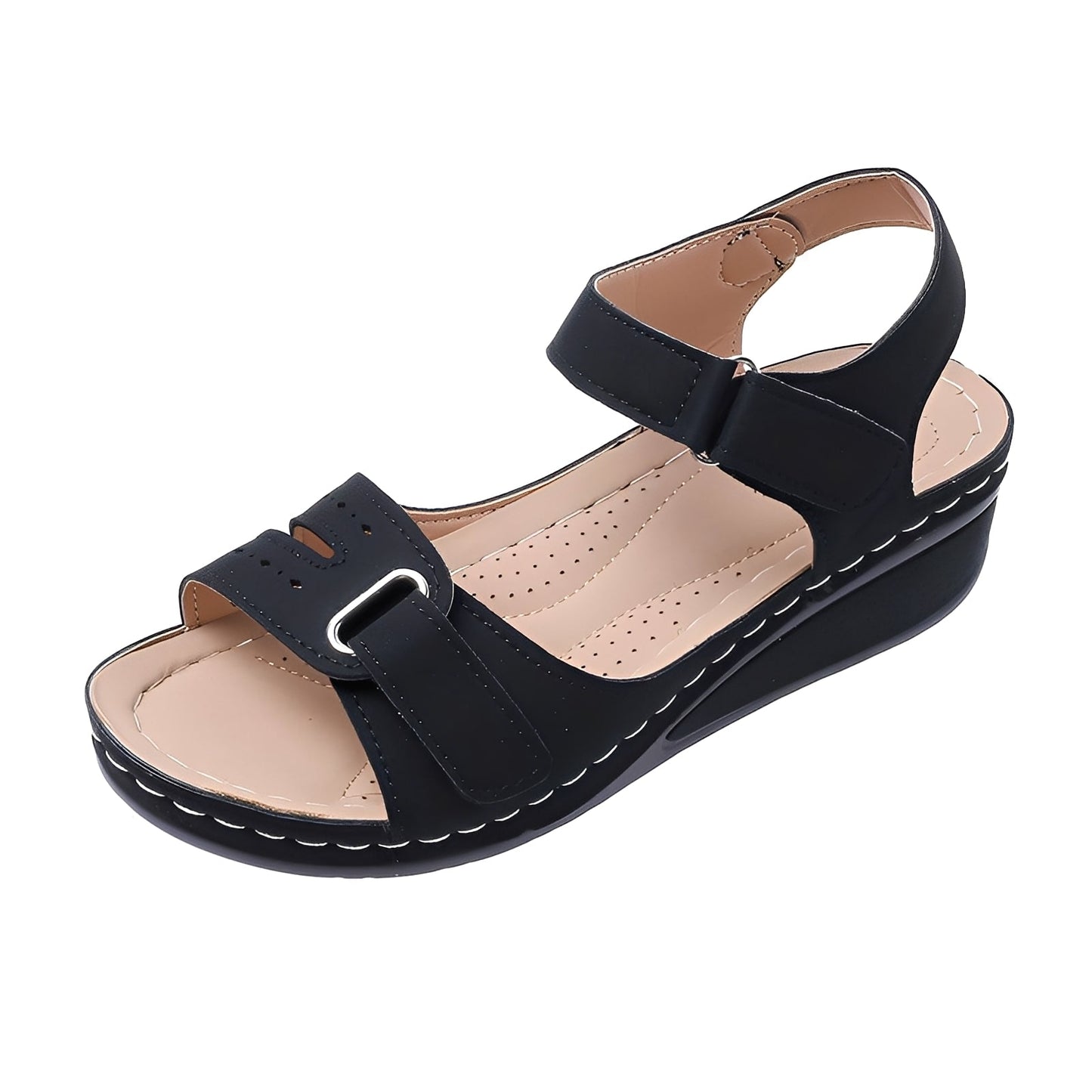 Marissa - Bequeme Frauensandalen mit Plateau und Trägern
