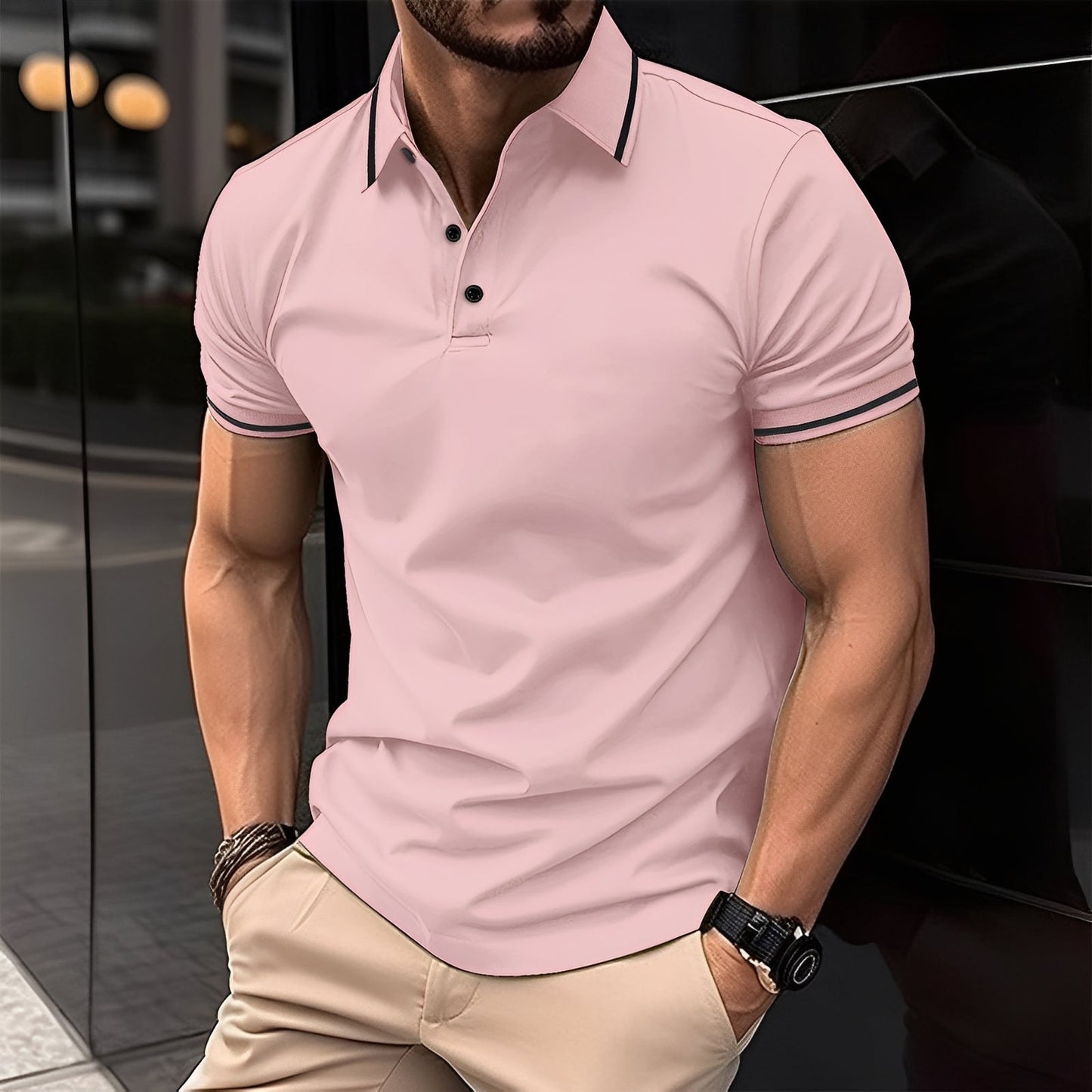 Mervyn - Bequemes, kurzärmeliges Herren-Sport-Poloshirt