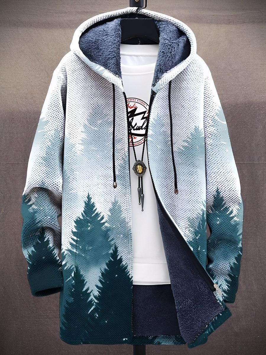 Trenton - Modische Herrenjacke mit Kapuze und Print