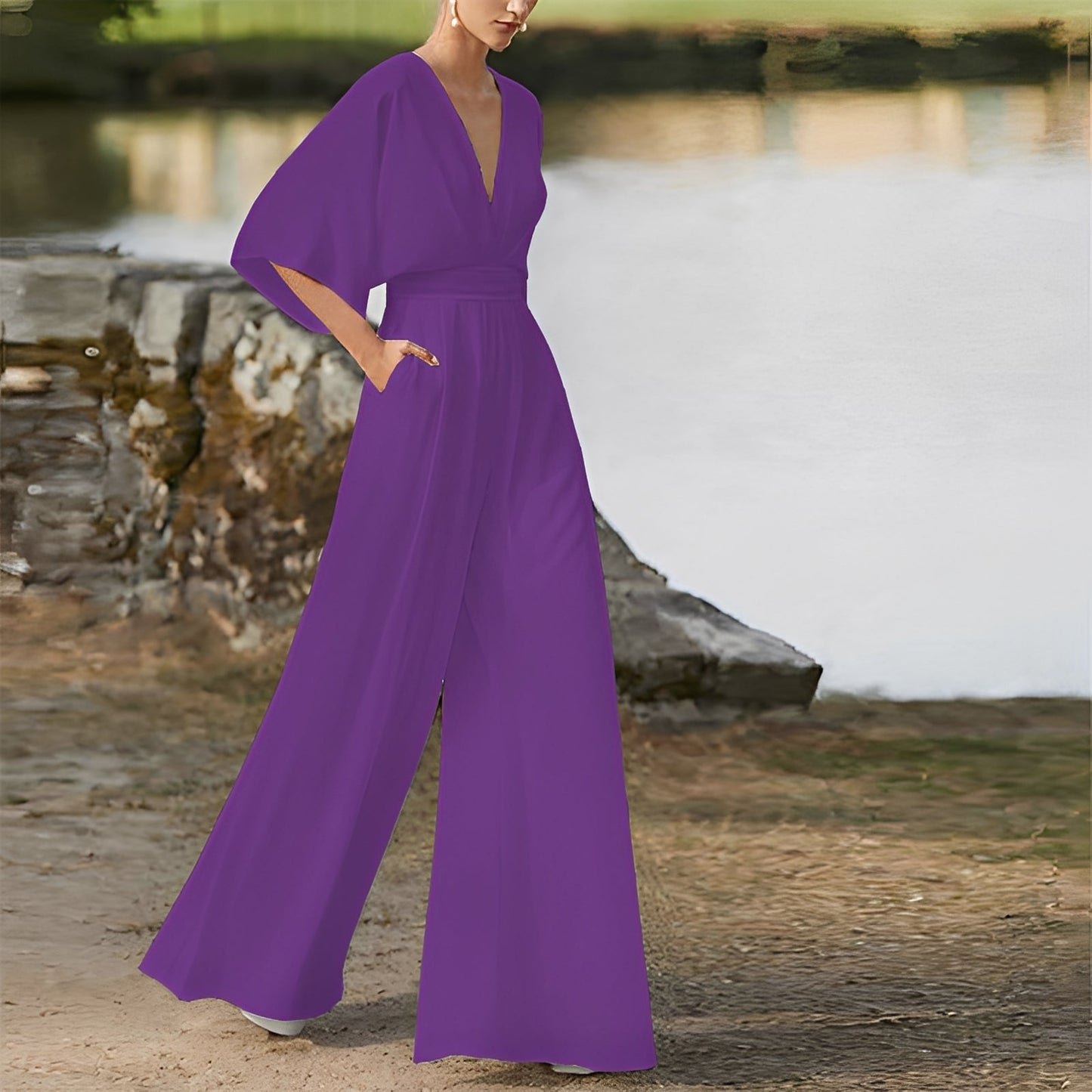 Carmella - Komfortabler Damen-Jumpsuit mit hohem Bund