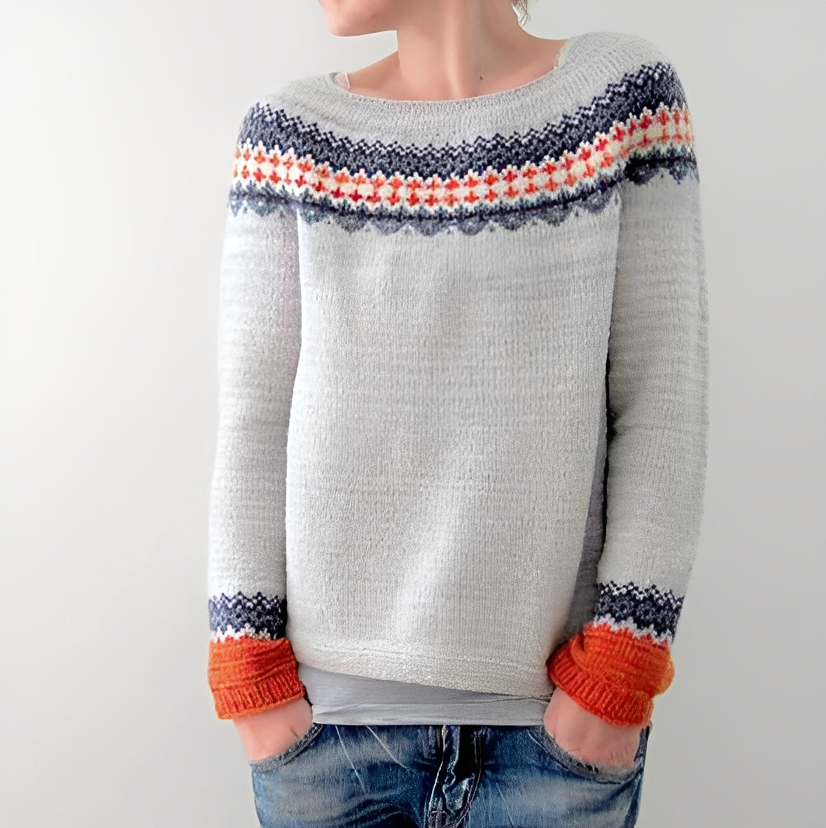 Christiana - Klassischer Damenpullover mit Muster